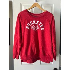 Ohio State Buckeyes Red Crewneck Sweatshirt Womens Large NCAA